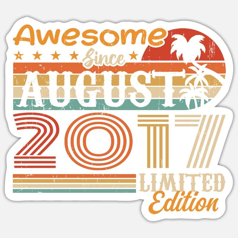 2017 August Geschenkidee August 2017 Sticker Größe S (10 x 10 cm)