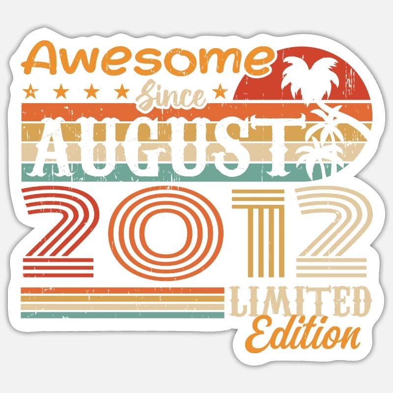 2012 August Geschenkidee August 2012 - Sticker Größe S (10 x 10 cm) - Mattweiß
