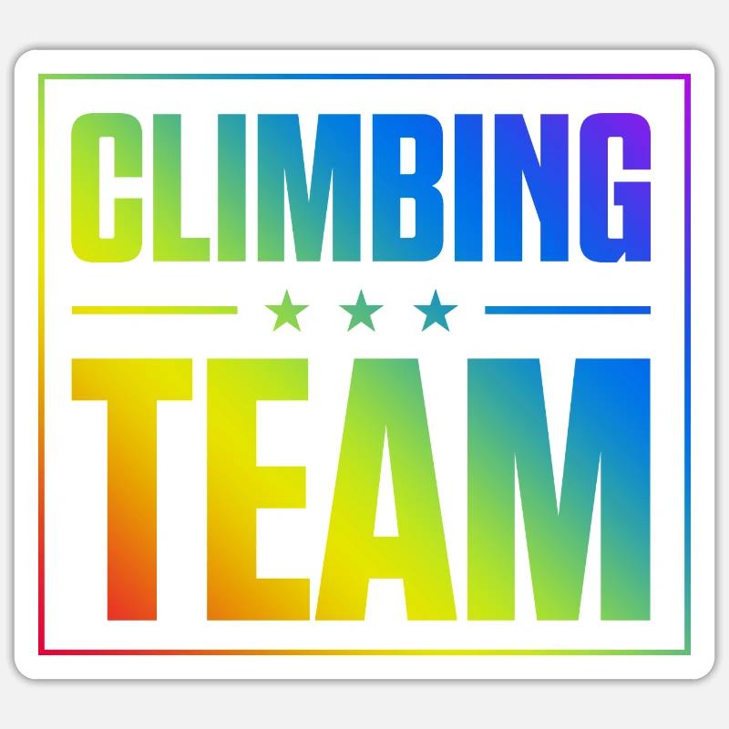 Climbing Team - Sticker size S (10 x 10 cm) - white matte