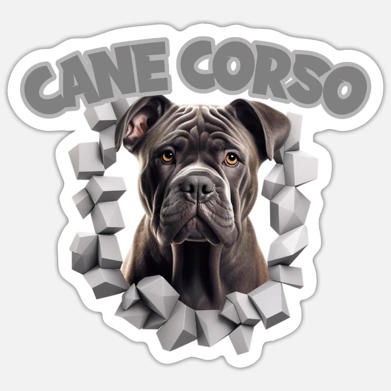 Cane Corso für einen Cane Corso Besitzer - Sticker Größe S (10 x 10 cm) - Mattweiß