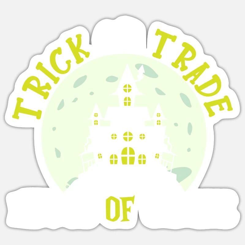 Süßes oder Saures Haus des Schattens Immobilienmak Sticker Größe S (10 x 10 cm)