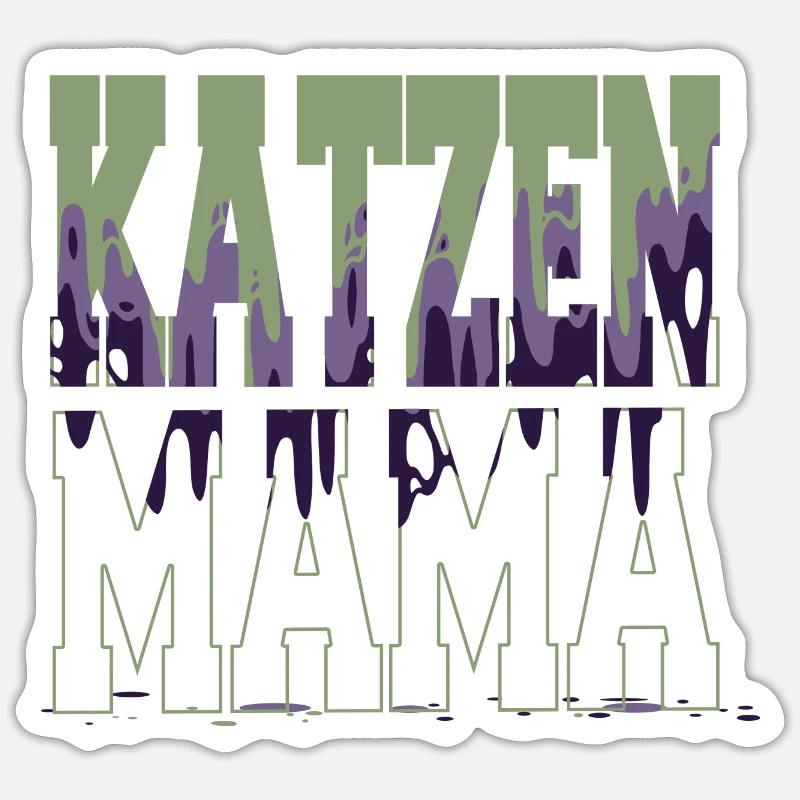 hauskatze statement streunerkatze geschenkidee - Sticker Größe S (10 x 10 cm) - Mattweiß