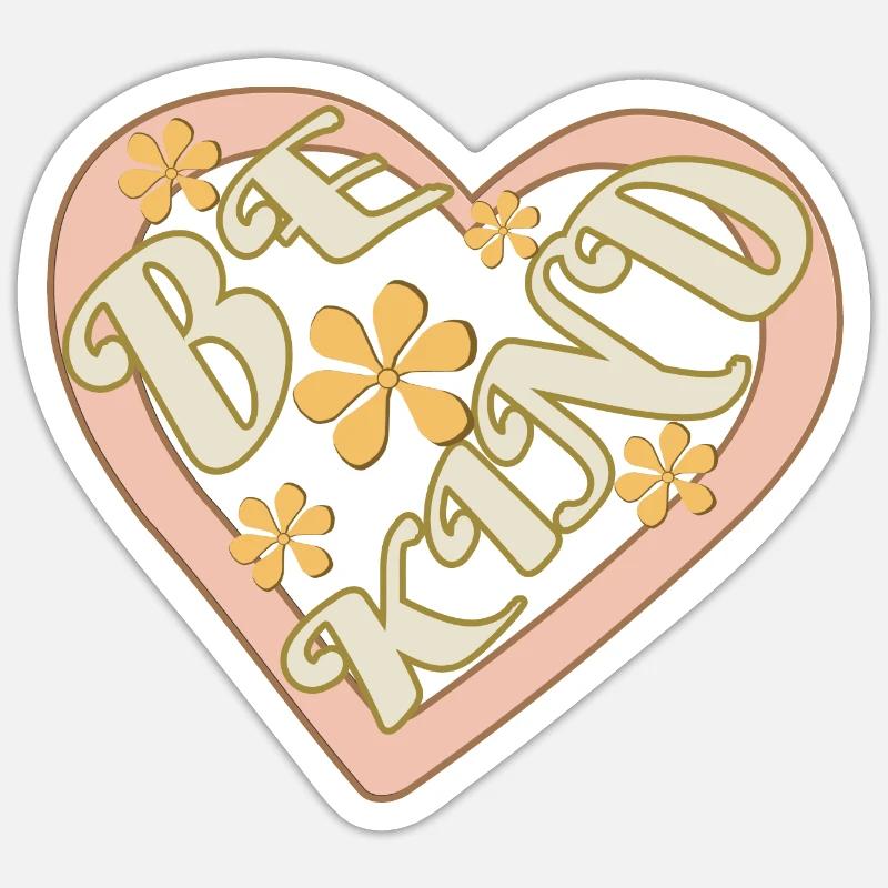 Sei freundlich Sticker Größe S (10 x 10 cm)