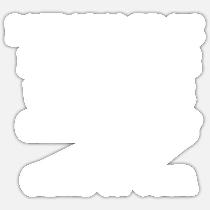 genre un coma - Sticker taille S (10 x 10 cm) - blanc mat
