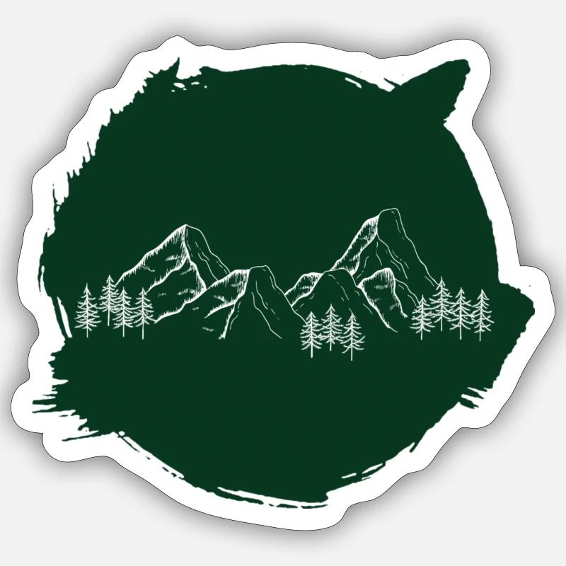 Berg 2 Sticker Größe S (10 x 10 cm)