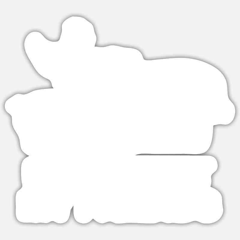 Formes de conception de vache de porc de poulet pour les végétaliens - Sticker taille S (10 x 10 cm) - blanc mat