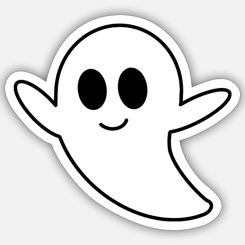 Geist - Sticker Größe S (10 x 10 cm) - Mattweiß