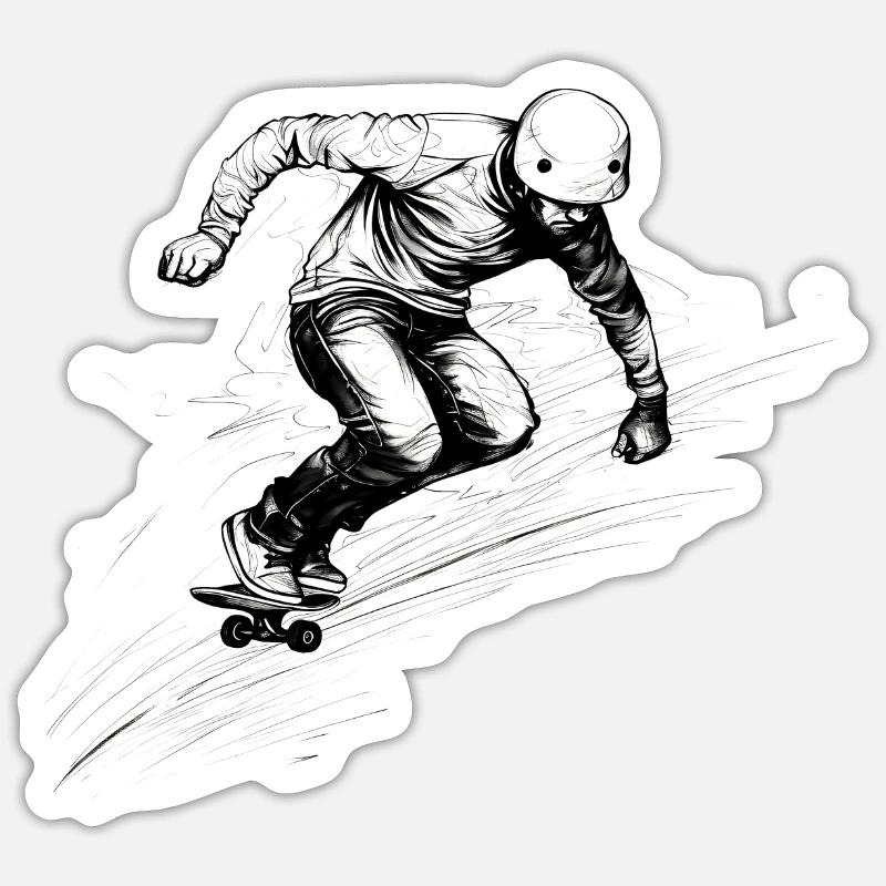 Skateboard Sticker size S (10 x 10 cm)