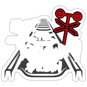 Modeleisenbahn Schaffner Eisenbahn Lokomotive Zug - Sticker Größe S (10 x 10 cm) - Mattweiß - Vorne