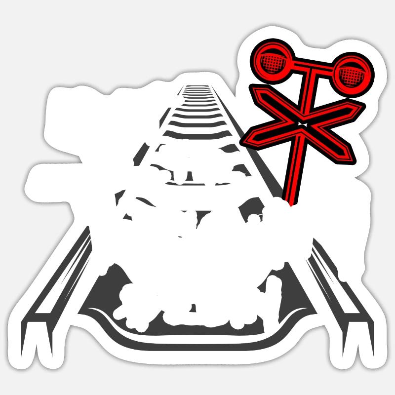 Modélisme ferroviaire, chef de train, chemin de fer, locomotive, train Sticker taille S (10 x 10 cm)