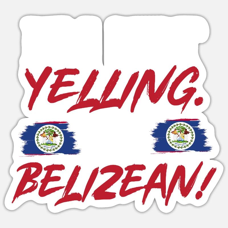 Belize Flagge Belizer - Sticker Größe S (10 x 10 cm) - Mattweiß