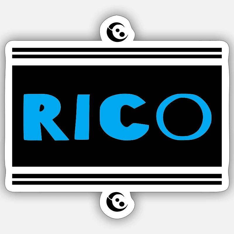Rico - Sticker Größe S (10 x 10 cm) - Mattweiß