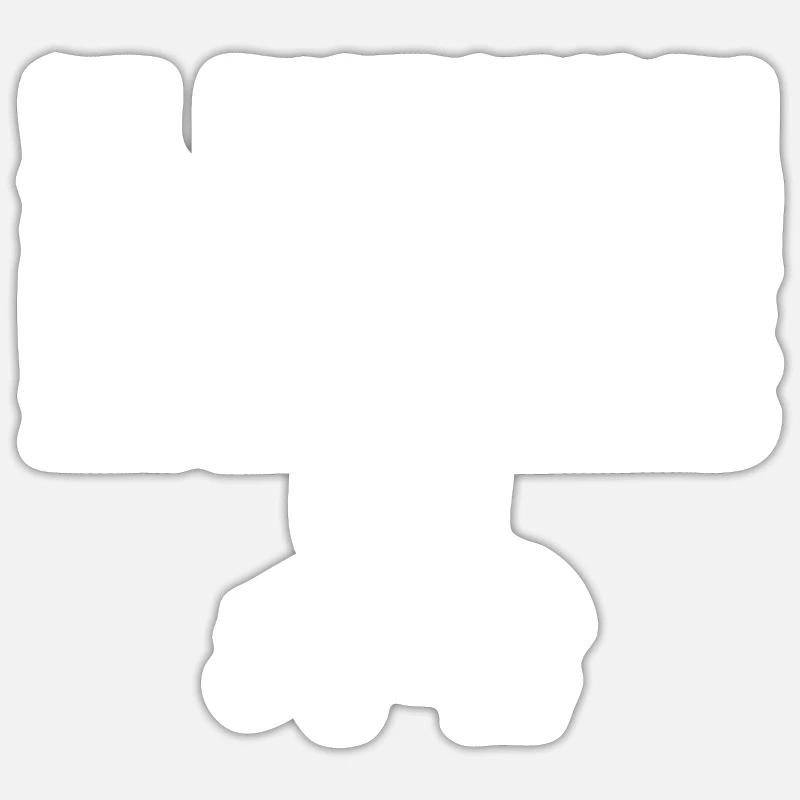 Nilpferd Flusspferd - Sticker Größe S (10 x 10 cm) - Mattweiß