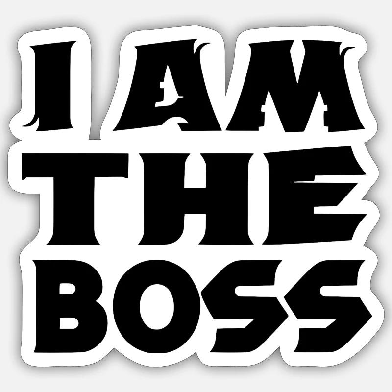 je suis le chef - Sticker taille S (10 x 10 cm) - blanc mat