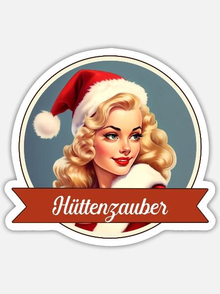Hüttenzauber - Sticker Größe S (10 x 10 cm) - Mattweiß