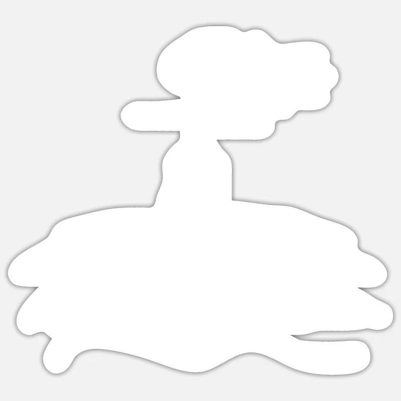 Surf - Sticker taille S (10 x 10 cm) - blanc mat