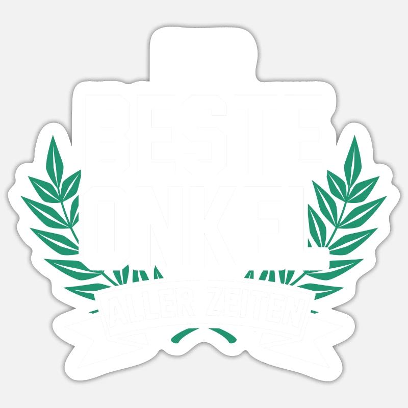 Bester Onkel - Sticker Größe S (10 x 10 cm) - Mattweiß