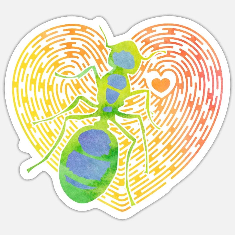 Ameise - Sticker Größe S (10 x 10 cm) - Mattweiß