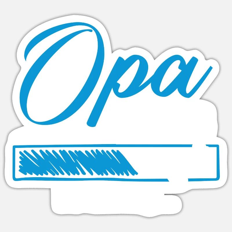 Werdender Opa 2026 Opa loading Geschenk Männer - Sticker Größe S (10 x 10 cm) - Mattweiß