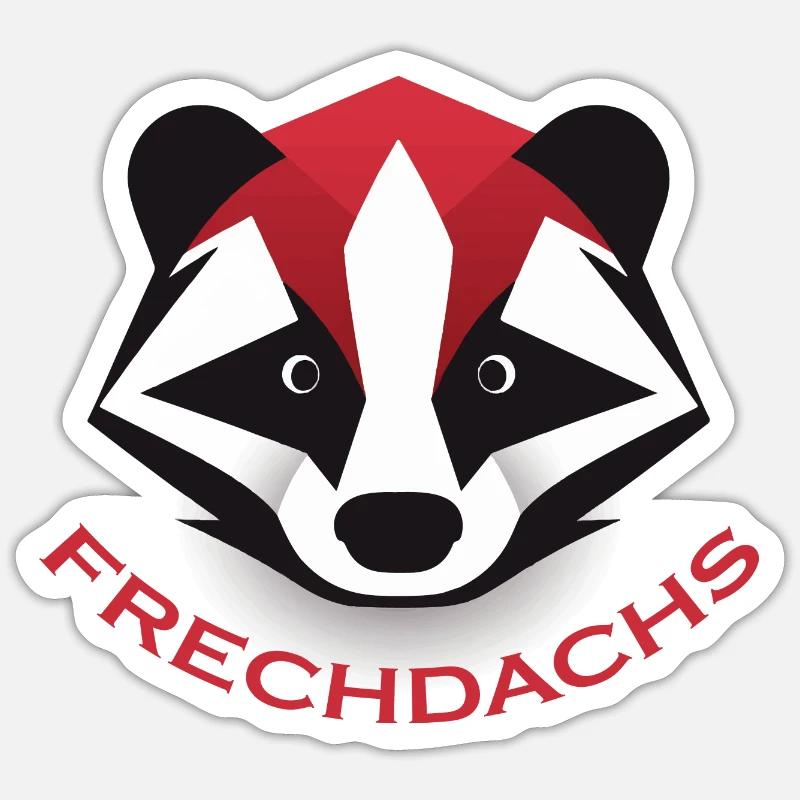 Frechdachs - Sticker Größe S (10 x 10 cm) - Mattweiß