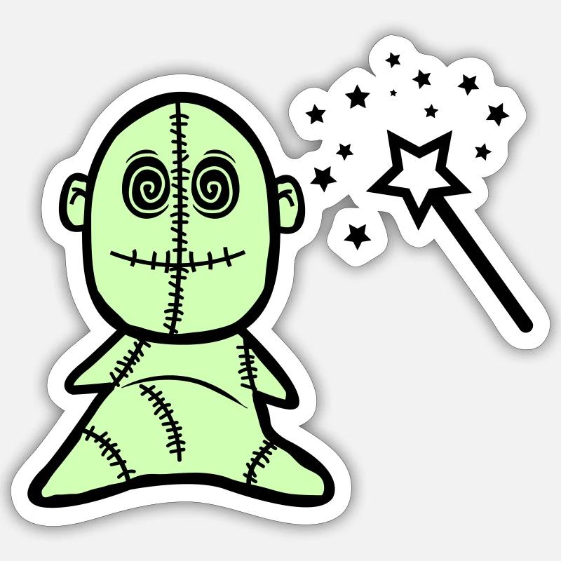Voodoo Doll Sticker size S (10 x 10 cm)