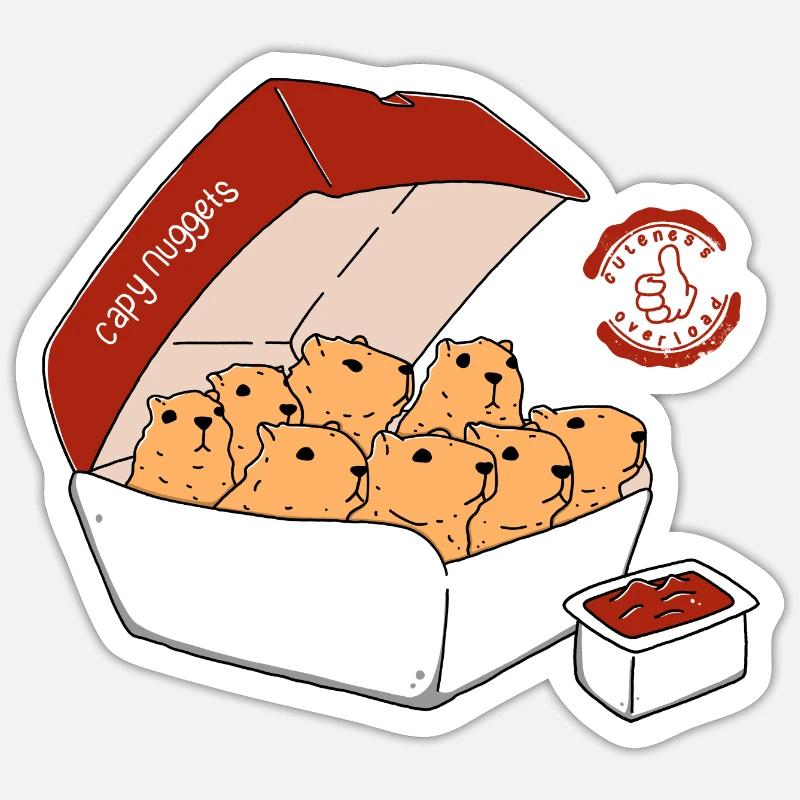 Capy Nuggets - Sticker size S (10 x 10 cm) - white matte