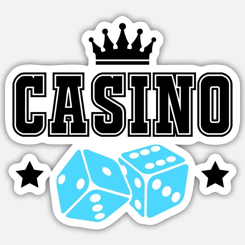 casino - Sticker Größe S (10 x 10 cm) - Mattweiß