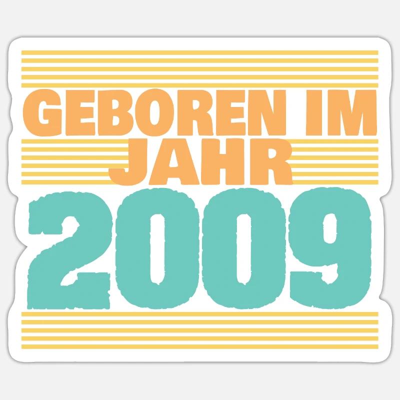 2009 2009 - Sticker Größe S (10 x 10 cm) - Mattweiß