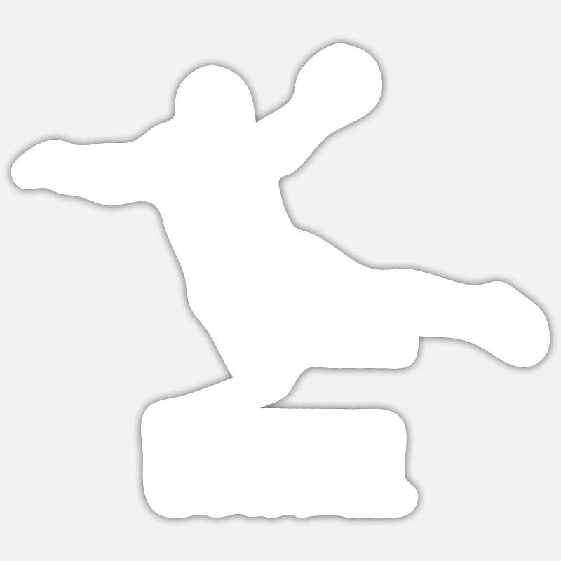 handball - Sticker Größe S (10 x 10 cm) - Mattweiß