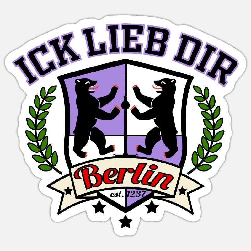 Berlin Ick Lieb dir Sticker Größe S (10 x 10 cm)