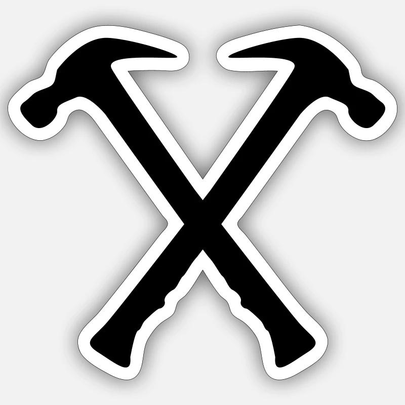 Hammer 2 - Sticker size S (10 x 10 cm) - white matte