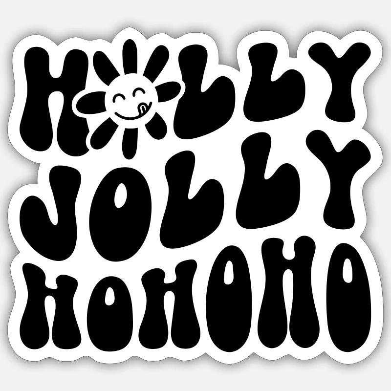 Holly Jolly Hohoho Sticker Größe S (10 x 10 cm)
