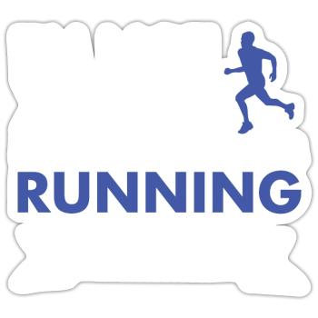 Sport I'm Not Crazy Running - Sticker Größe S (10 x 10 cm) - Mattweiß - Vorne