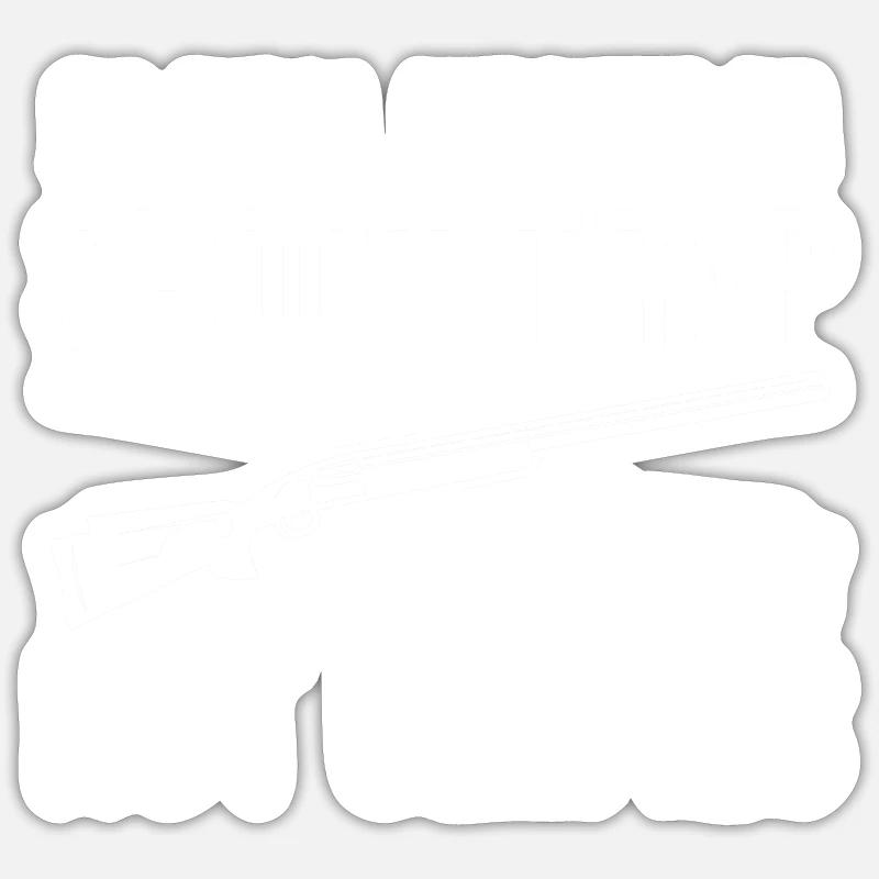 Trapschießen - Sticker Größe S (10 x 10 cm) - Mattweiß