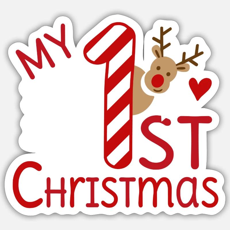 Mon premier Noël Sticker taille S (10 x 10 cm)