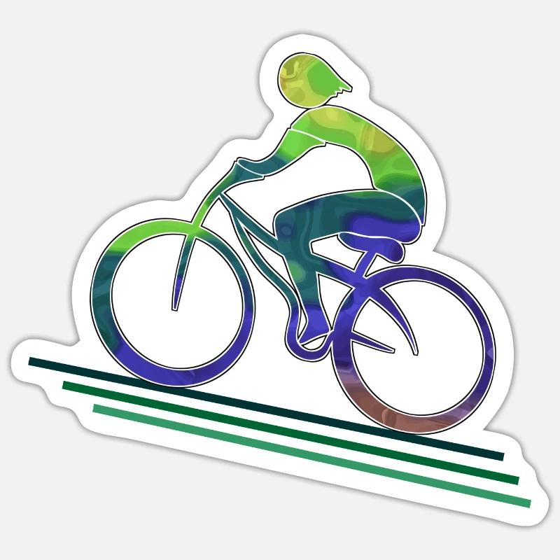 Cyclist Sticker size S (10 x 10 cm)