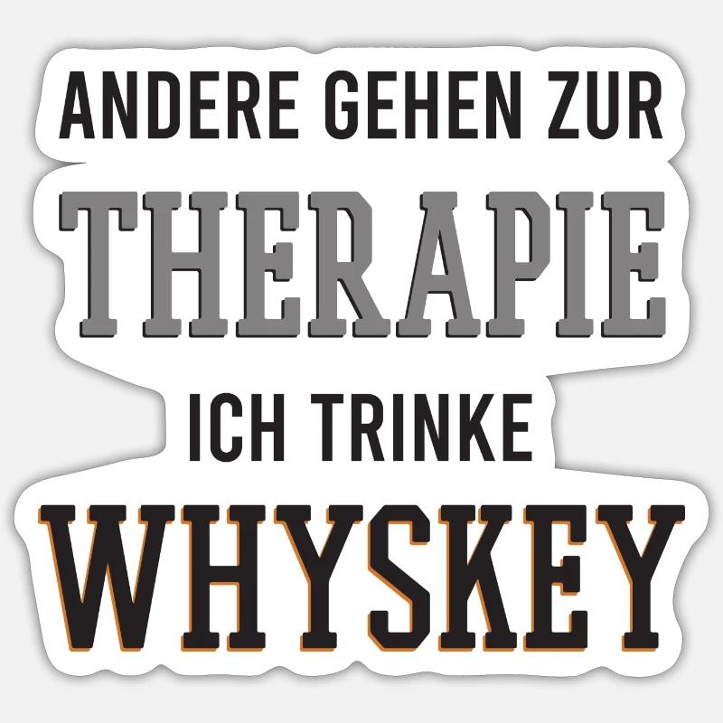 Whiskey - Sticker Größe S (10 x 10 cm) - Mattweiß