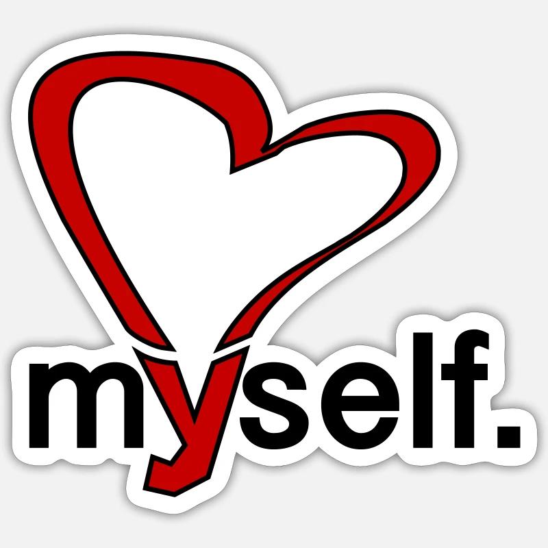 Aimez-moi. Sticker taille S (10 x 10 cm)