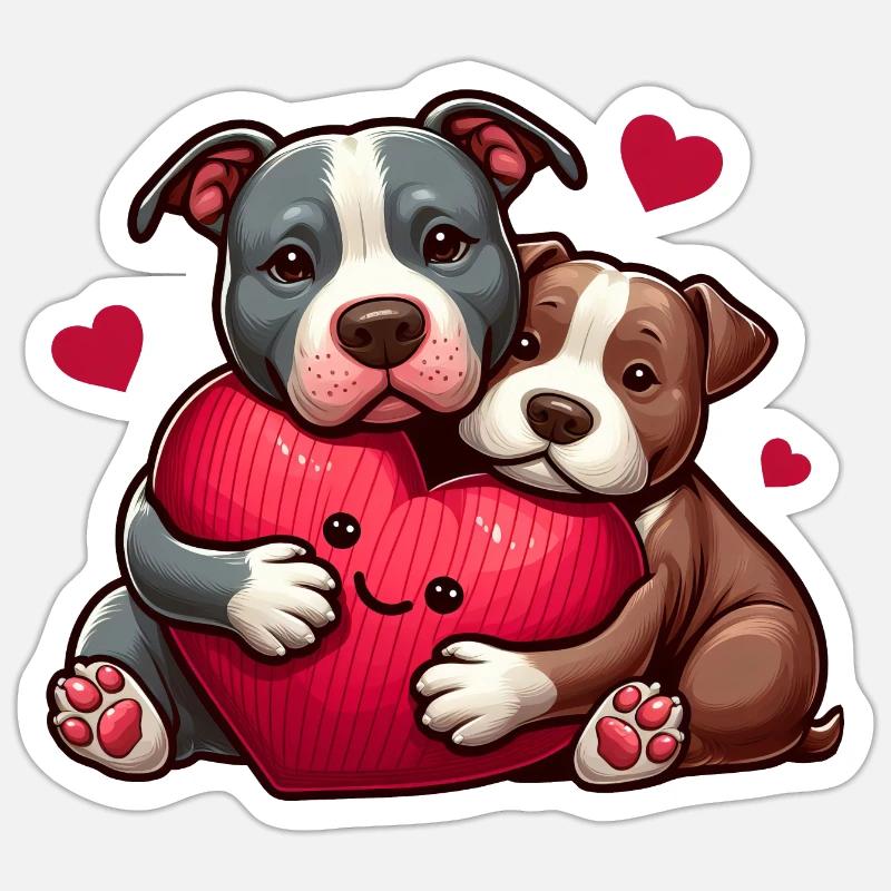 Pitbull Presents - Sticker size S (10 x 10 cm) - white matte