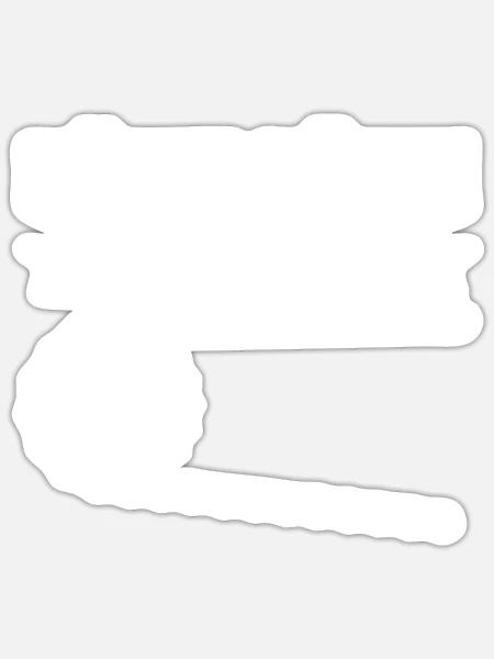 Hätte Hätte - Sticker Größe S (10 x 10 cm) - Mattweiß