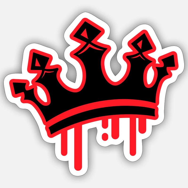 Krone König Symbol - Sticker Größe S (10 x 10 cm) - Mattweiß