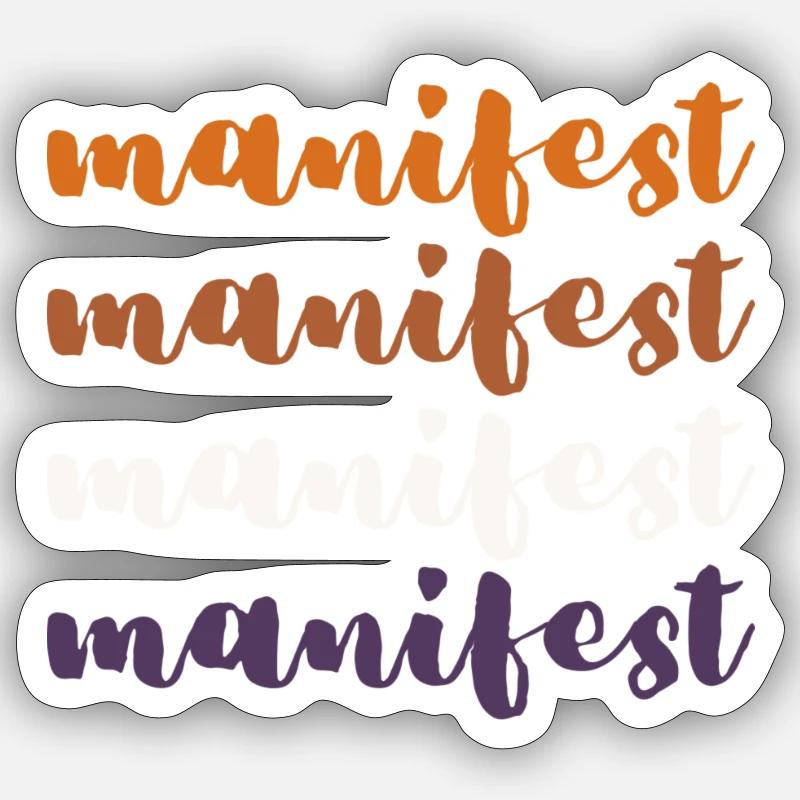 Manifest - Sticker size S (10 x 10 cm) - white matte