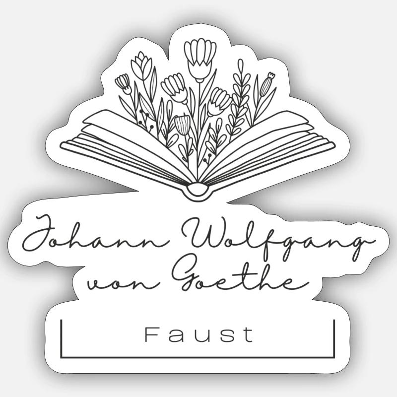 Goethe - Faust. Der Tragödie erster Teil Sticker Größe S (10 x 10 cm)