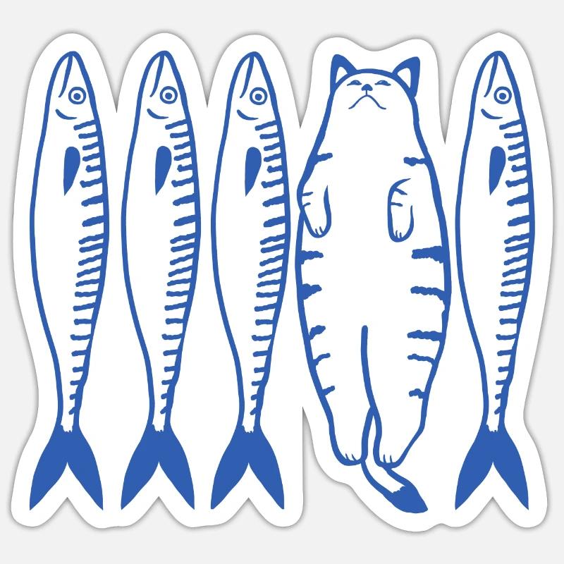 chat blanc et companie Sticker taille S (10 x 10 cm)