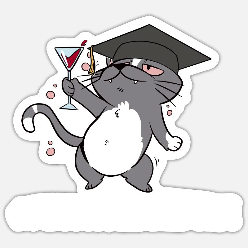 Master's Degree Studies Master's Degree - Sticker size S (10 x 10 cm) - white matte