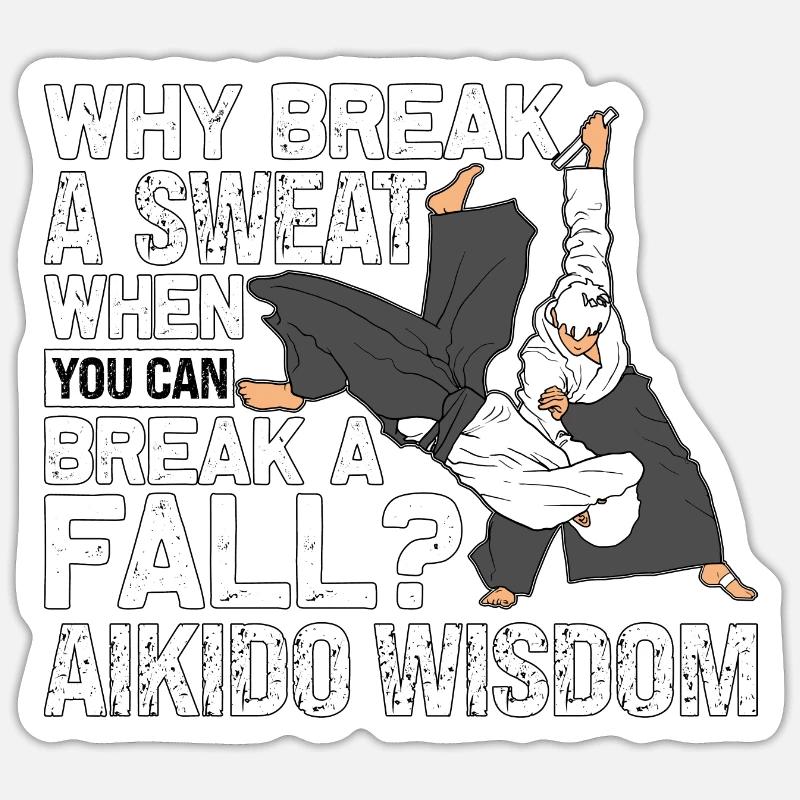Aikido Wisdom - Sticker size S (10 x 10 cm) - white matte