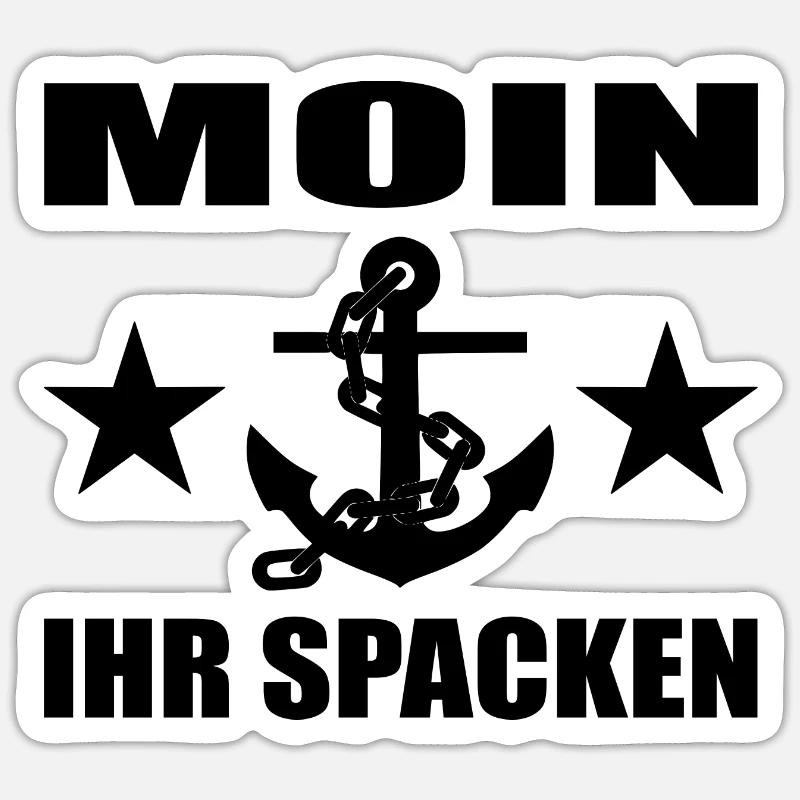 Moin - Sticker Größe S (10 x 10 cm) - Mattweiß