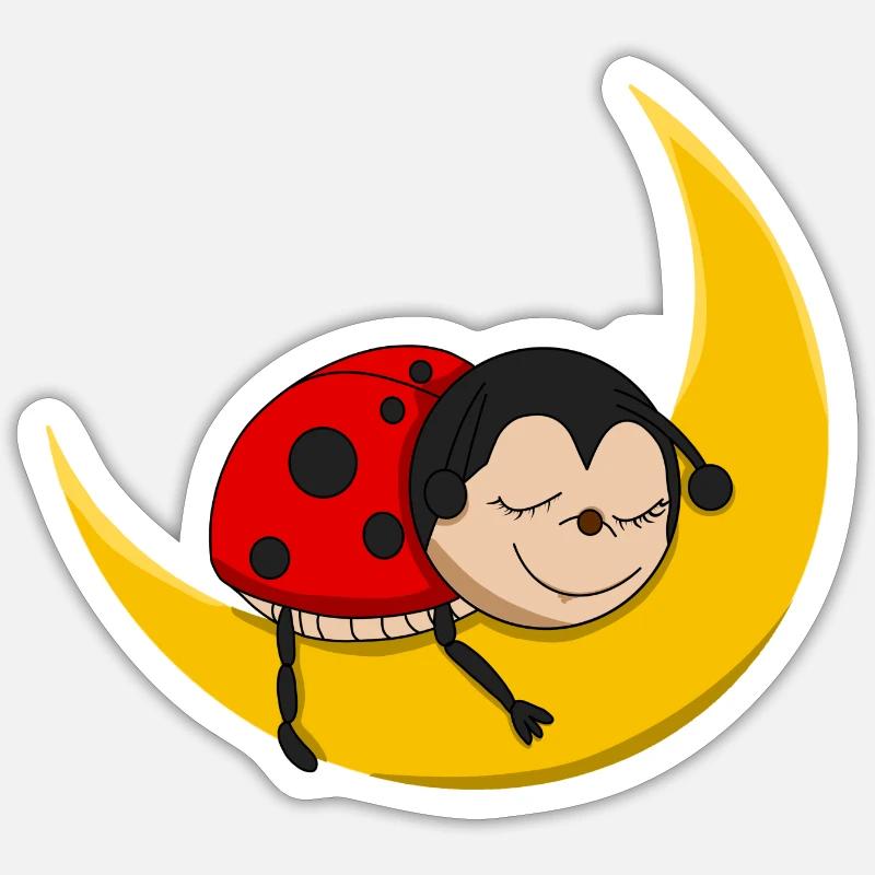 Ladybug - Good Night Sticker size S (10 x 10 cm)