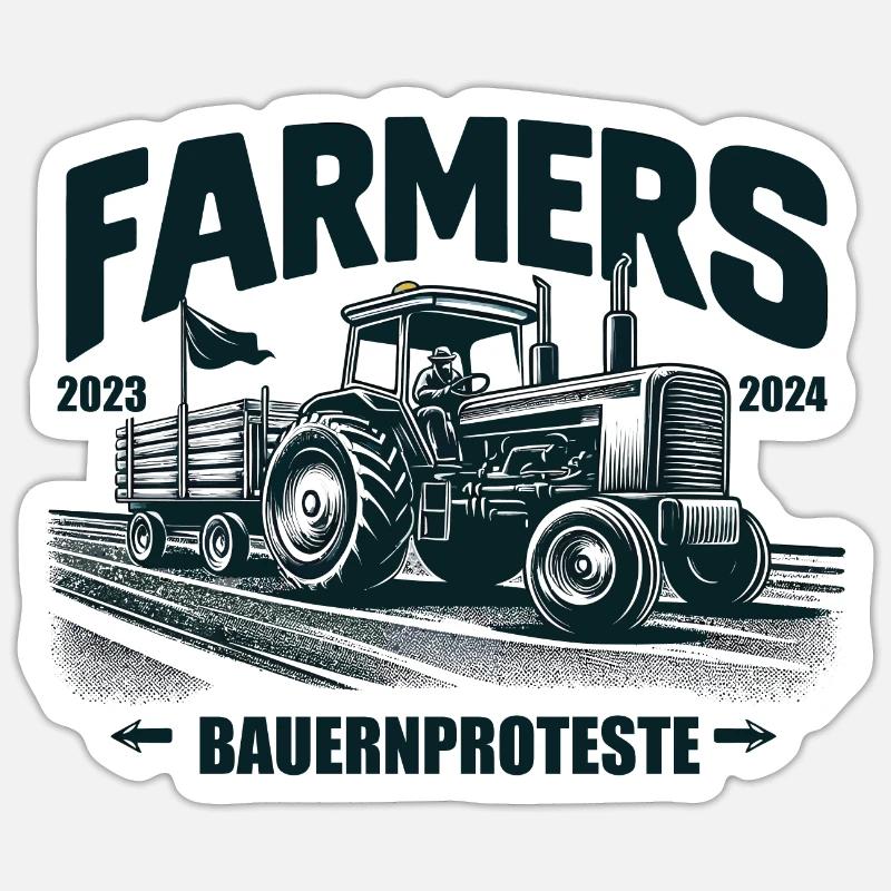 Bauernproteste 2023 - 2024 Farmer protests Sticker Größe S (10 x 10 cm)