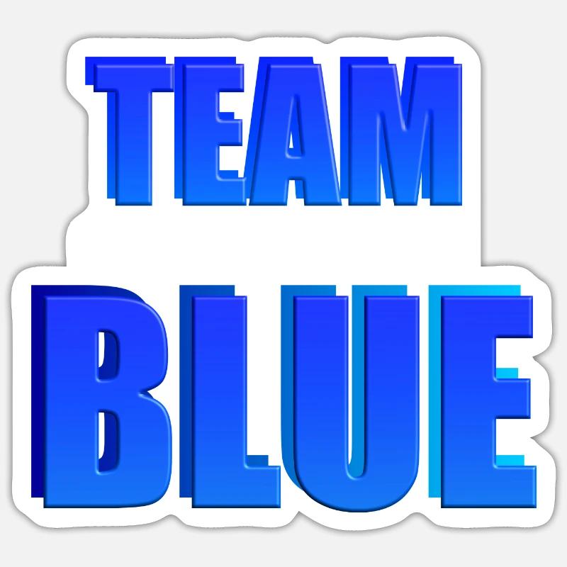 Team Blue - Sticker size S (10 x 10 cm) - white matte